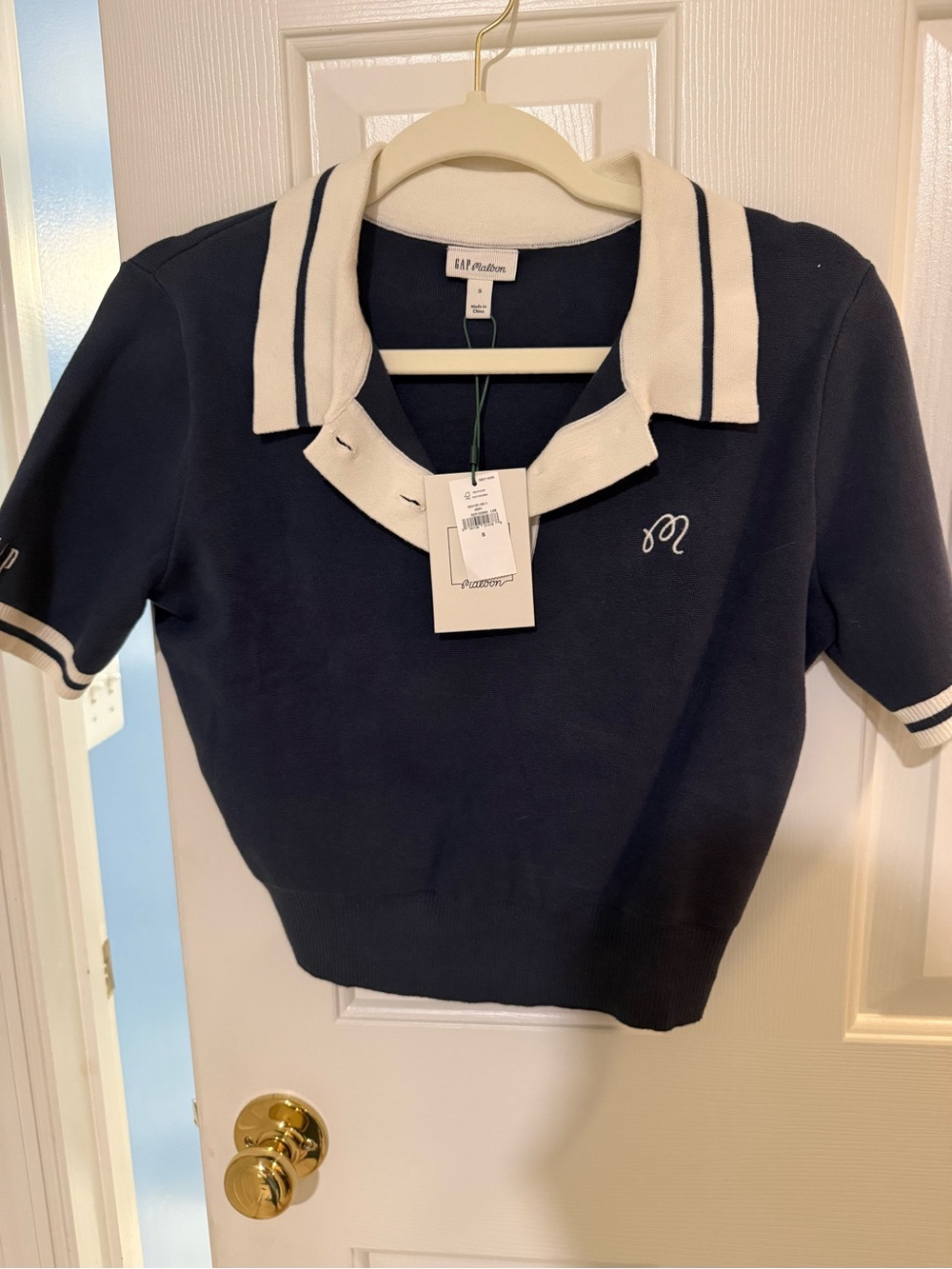 Gap x Malbon Crop Polo Sweater